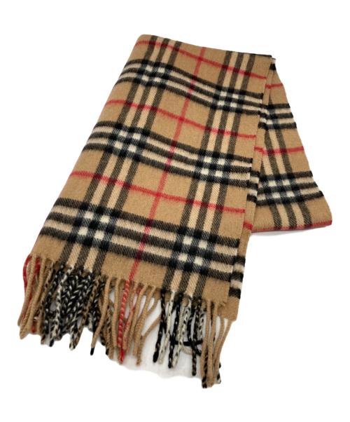 Burberry's（バーバリーズ）Burberry's (バーバリーズ) ノバチェックカシミヤマフラー ベージュの古着・服飾アイテム