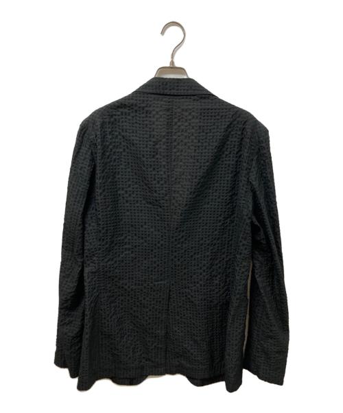 TAGLIATORE（タリアトーレ）TAGLIATORE (タリアトーレ) ウルトラライトシアサッカーストライプ2Bシングルジャケット ブラック サイズ:	SIZE 48の古着・服飾アイテム