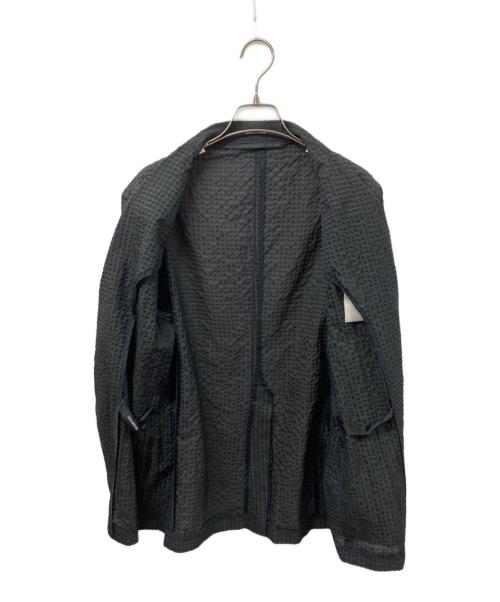 TAGLIATORE（タリアトーレ）TAGLIATORE (タリアトーレ) ウルトラライトシアサッカーストライプ2Bシングルジャケット ブラック サイズ:	SIZE 48の古着・服飾アイテム