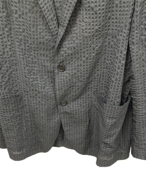 TAGLIATORE（タリアトーレ）TAGLIATORE (タリアトーレ) ウルトラライトシアサッカーストライプ2Bシングルジャケット ブラック サイズ:	SIZE 48の古着・服飾アイテム