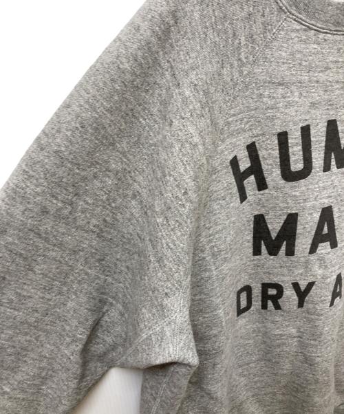 HUMAN MADE（ヒューマンメイド）HUMAN MADE (ヒューマンメイド) ロゴクルーネックスウェット グレー サイズ:SIZE Lの古着・服飾アイテム