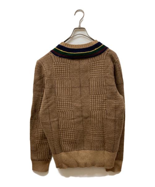 POLO RALPH LAUREN（ポロ・ラルフローレン）POLO RALPH LAUREN (ポロ・ラルフローレン) カレッジVネックニット ブラウン サイズ:SIZE Sの古着・服飾アイテム