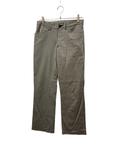 me ISSEY MIYAKE（ミーイッセイ ミヤケ）me ISSEY MIYAKE (ミーイッセイ ミヤケ) ストライプパンツ グレー サイズ:不明の古着・服飾アイテム