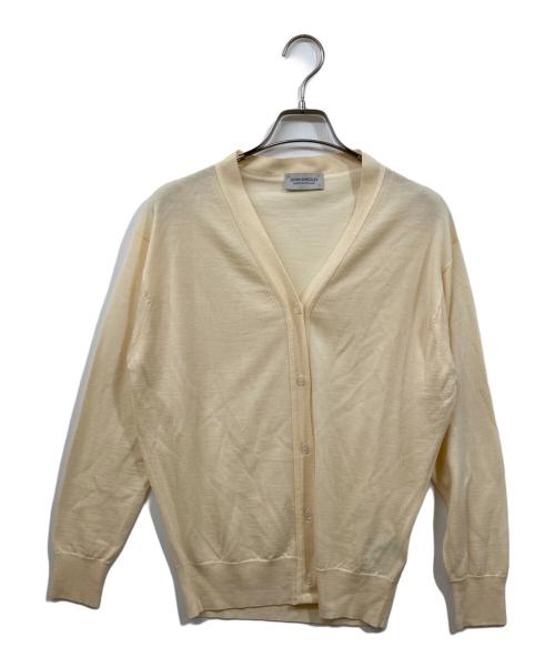 JOHN SMEDLEY（ジョンスメドレー）JOHN SMEDLEY (ジョンスメドレー) ニットカーディガン アイボリー サイズ:	SIZE Sの古着・服飾アイテム