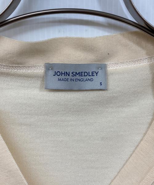 JOHN SMEDLEY（ジョンスメドレー）JOHN SMEDLEY (ジョンスメドレー) ニットカーディガン アイボリー サイズ:	SIZE Sの古着・服飾アイテム
