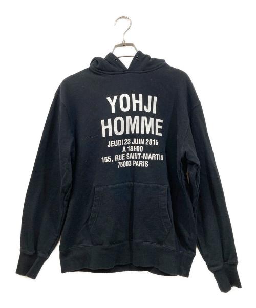 Yohji Yamamoto pour homme（ヨウジヤマモト プールオム）Yohji Yamamoto pour homme (ヨウジヤマモト プールオム) New Era (ニューエラ) プルオーバー フーディー ブラック サイズ:3の古着・服飾アイテム