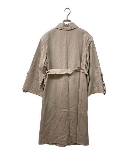 MARTE（マルテ）MARTE (マルテ) 2way Fake Leather Coat ベージュ サイズ:実寸をご確認くださいの古着・服飾アイテム
