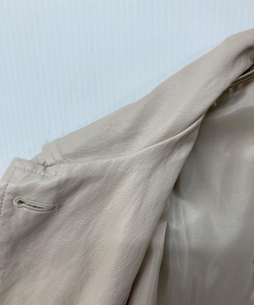 MARTE（マルテ）MARTE (マルテ) 2way Fake Leather Coat ベージュ サイズ:実寸をご確認くださいの古着・服飾アイテム