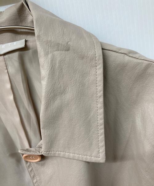 MARTE（マルテ）MARTE (マルテ) 2way Fake Leather Coat ベージュ サイズ:実寸をご確認くださいの古着・服飾アイテム