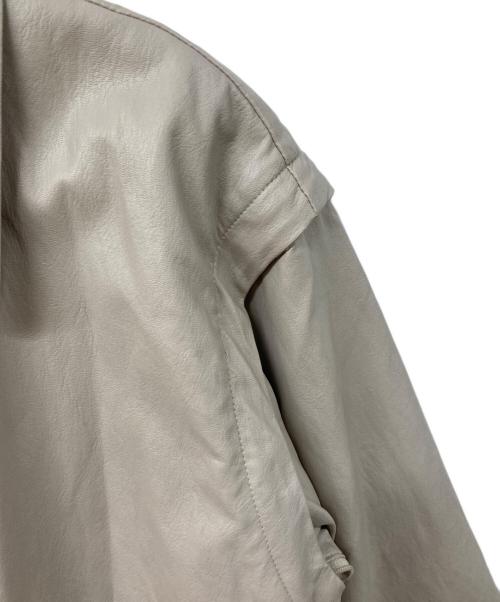 MARTE（マルテ）MARTE (マルテ) 2way Fake Leather Coat ベージュ サイズ:実寸をご確認くださいの古着・服飾アイテム