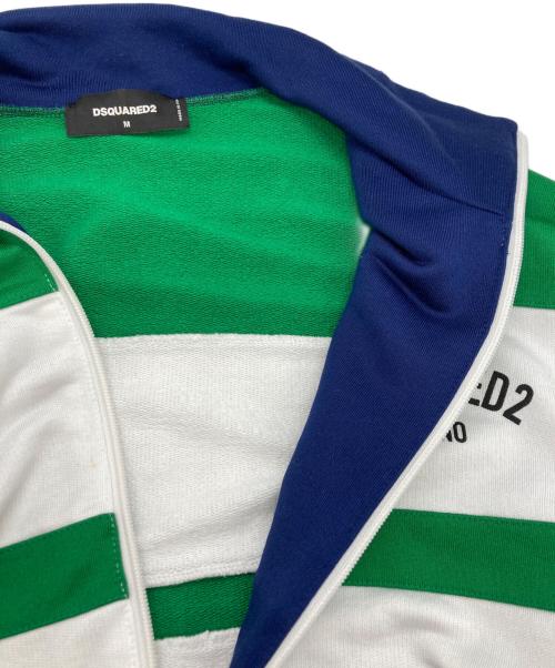DSQUARED2（ディースクエアード）DSQUARED2 (ディースクエアード) トラックジャケット グリーン×ネイビー サイズ:SIZE Mの古着・服飾アイテム