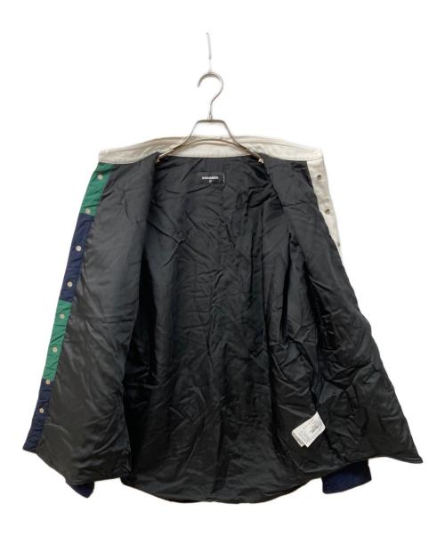 DSQUARED2（ディースクエアード）DSQUARED2 (ディースクエアード) ラガーシャツジャケット グリーン×ネイビー サイズ:SIZE 48の古着・服飾アイテム