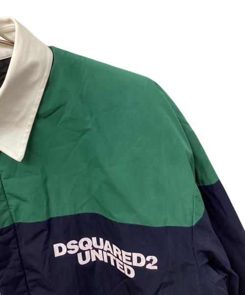 DSQUARED2（ディースクエアード）DSQUARED2 (ディースクエアード) ラガーシャツジャケット グリーン×ネイビー サイズ:SIZE 48の古着・服飾アイテム