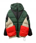 DSQUARED2ディースクエアード）の古着「OVERSIZED DOWN JACKET WITH FLAP POCKETS」｜グリーン×ブラック