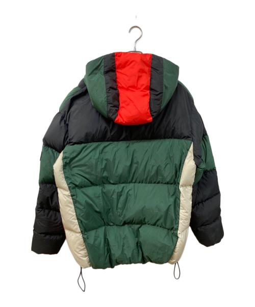 DSQUARED2（ディースクエアード）DSQUARED2 (ディースクエアード) OVERSIZED DOWN JACKET WITH FLAP POCKETS グリーン×ブラック サイズ:SIZE 48の古着・服飾アイテム