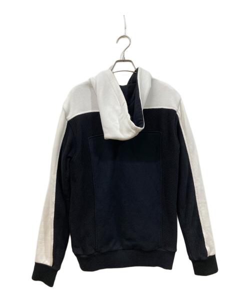 BALMAIN（バルマン）BALMAIN (バルマン) ジップパーカー ホワイト×ブラック サイズ:XSの古着・服飾アイテム