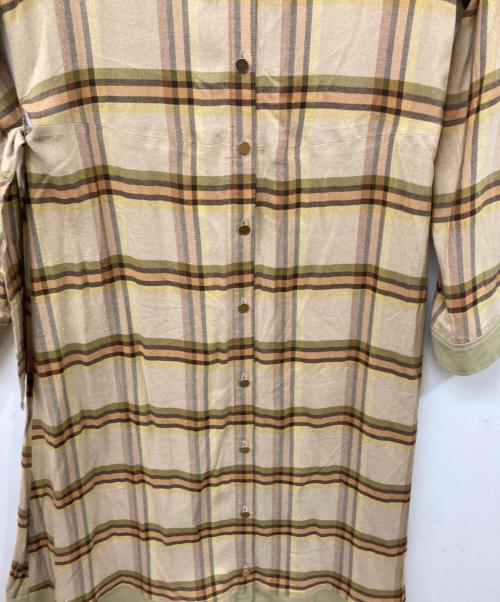 Diagram（ダイアグラム）Diagram (ダイアグラム) チェックコンビワンピース ベージュ サイズ:	SIZE 36の古着・服飾アイテム