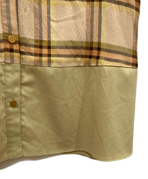 Diagram（ダイアグラム）Diagram (ダイアグラム) チェックコンビワンピース ベージュ サイズ:	SIZE 36の古着・服飾アイテム
