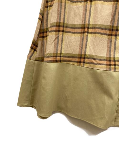 Diagram（ダイアグラム）Diagram (ダイアグラム) チェックコンビワンピース ベージュ サイズ:	SIZE 36の古着・服飾アイテム