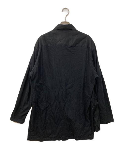 s'yte（サイト）s'yte (サイト) WOVEN AND JERSEY COMBINATION REGULAR COLLAR SHIRT ブラック サイズ:	SIZE 3の古着・服飾アイテム