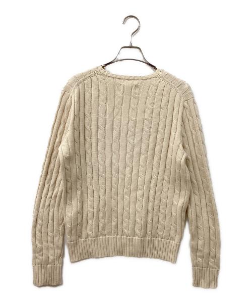 POLO RALPH LAUREN（ポロ・ラルフローレン）POLO RALPH LAUREN (ポロ・ラルフローレン) Vネックニット ベージュ サイズ:SIZE Mの古着・服飾アイテム