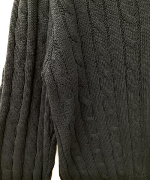 POLO RALPH LAUREN（ポロ・ラルフローレン）POLO RALPH LAUREN (ポロ・ラルフローレン) Vネックケーブルニット ネイビー サイズ:SIZE Mの古着・服飾アイテム