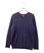 POLO RALPH LAURENポロ・ラルフローレン）の古着「ケーブルニット」｜ネイビー