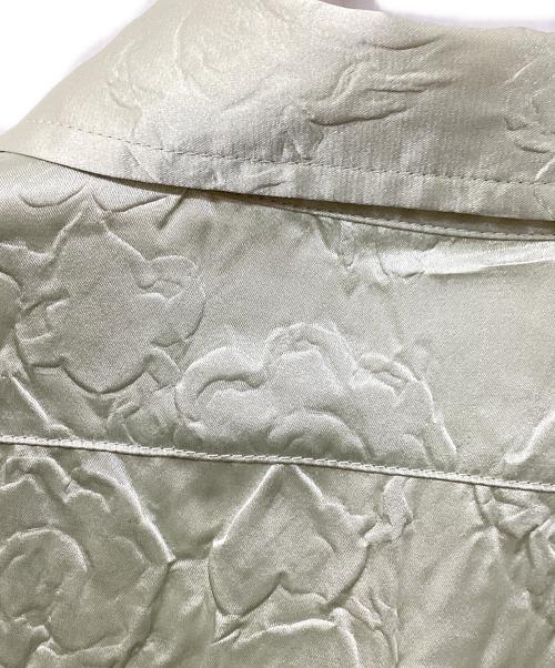 Acne studios（アクネ ストゥディオズ）Acne studios (アクネ ストゥディオズ) 総柄サテンシャツ 黄緑 サイズ:36の古着・服飾アイテム
