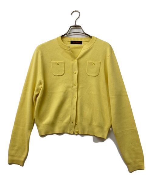 CABAN（キャバン）CABaN (キャバン) コットンカシミヤ クルーネックカーディガン イエロー サイズ:SIZE Sの古着・服飾アイテム