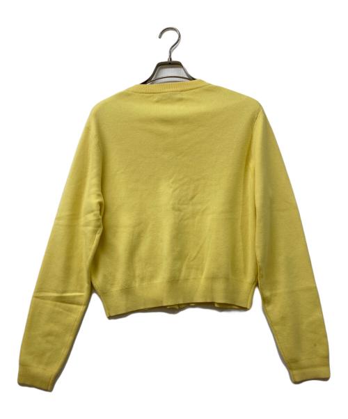 CABAN（キャバン）CABaN (キャバン) コットンカシミヤ クルーネックカーディガン イエロー サイズ:SIZE Sの古着・服飾アイテム