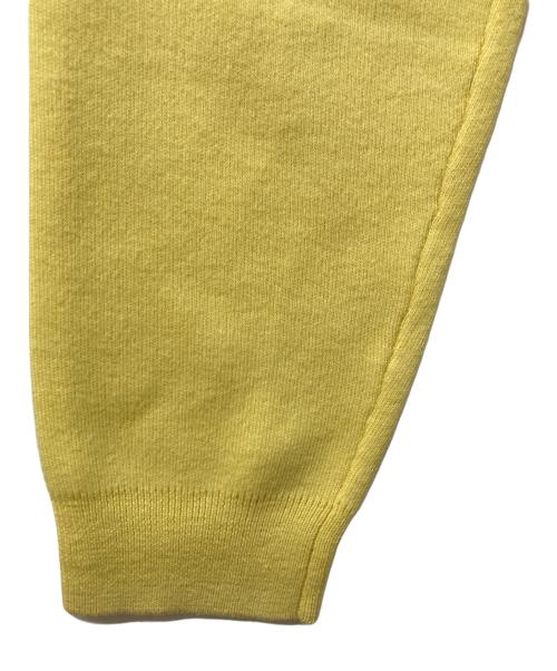 CABAN（キャバン）CABaN (キャバン) コットンカシミヤ クルーネックカーディガン イエロー サイズ:SIZE Sの古着・服飾アイテム