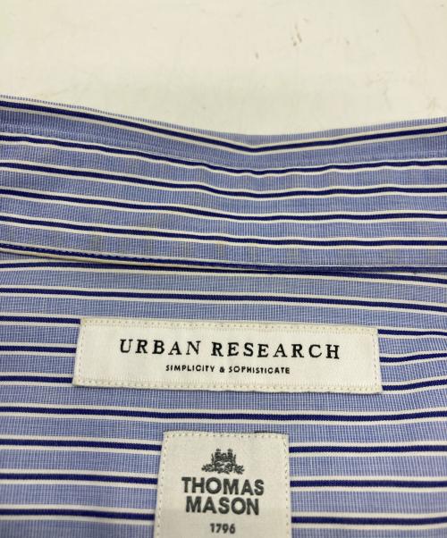 URBAN RESEARCH（アーバンリサーチ）URBAN RESEARCH (アーバンリサーチ) THOMAS MASON (トーマスメイソン) ストライプシャツ ブルー サイズ:	SIZE Mの古着・服飾アイテム