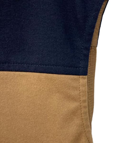 MARNI（マルニ）MARNI (マルニ) フード付きウールベスト ブラウン×ネイビー サイズ:	SIZE 46の古着・服飾アイテム