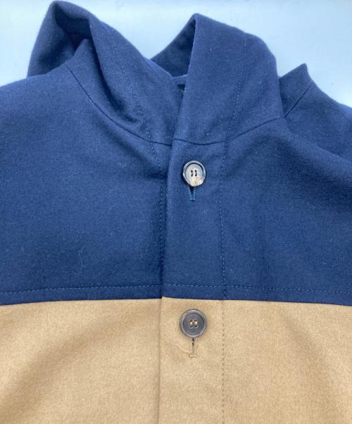 MARNI（マルニ）MARNI (マルニ) フード付きウールベスト ブラウン×ネイビー サイズ:	SIZE 46の古着・服飾アイテム