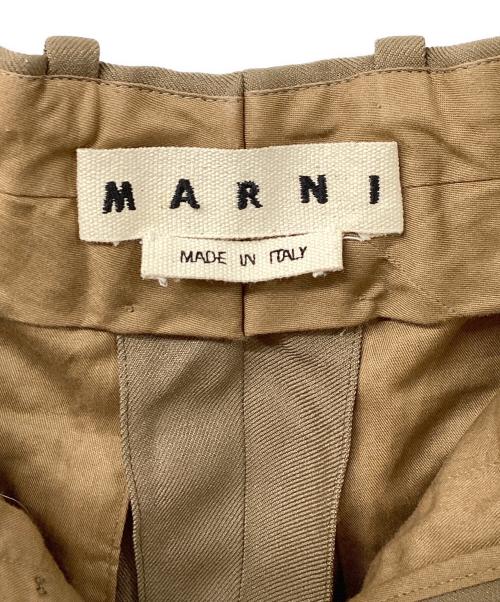 MARNI（マルニ）MARNI (マルニ) 裾デザインパンツ ブラウン サイズ:46の古着・服飾アイテム