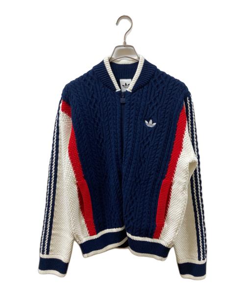 adidas（アディダス）adidas (アディダス) レトロ リミックス カーディガン ネイビー サイズ:SIZE Mの古着・服飾アイテム