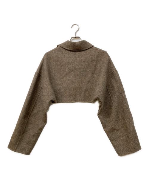 CLANE（クラネ）CLANE (クラネ) NEP TWEED RIVER BOLERO JACKET ブラウン サイズ:Fの古着・服飾アイテム