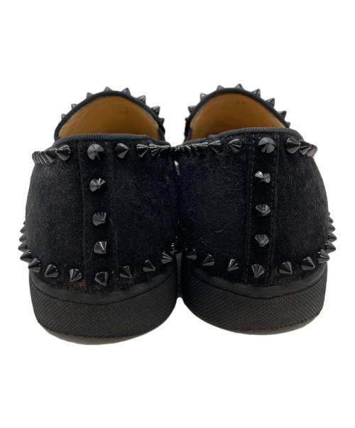 Christian Louboutin（クリスチャン・ルブタン）Christian Louboutin (クリスチャン・ルブタン) スタッズスリッポン ブラック サイズ:37の古着・服飾アイテム