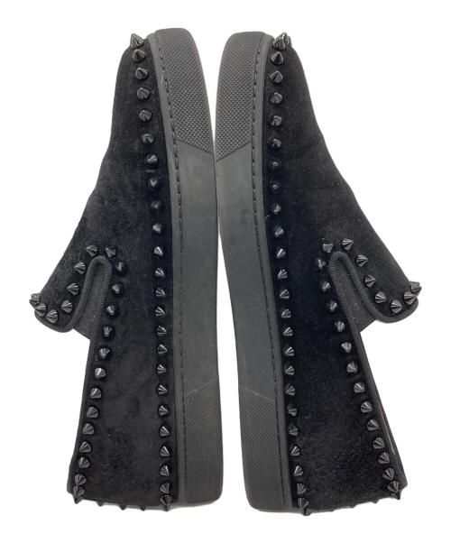 Christian Louboutin（クリスチャン・ルブタン）Christian Louboutin (クリスチャン・ルブタン) スタッズスリッポン ブラック サイズ:37の古着・服飾アイテム