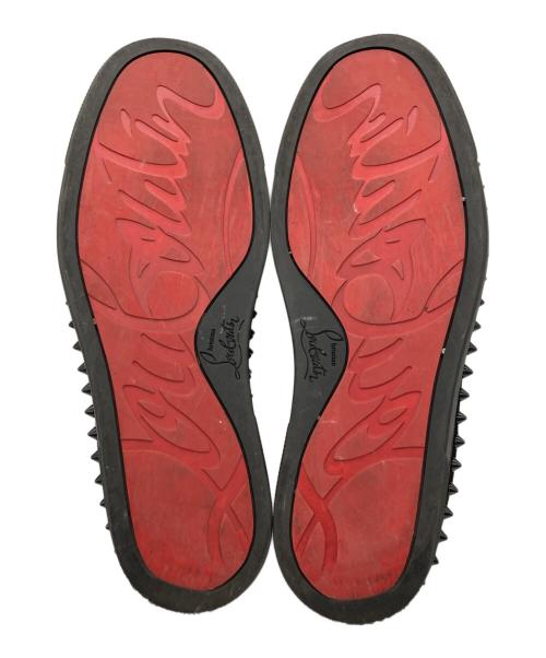 Christian Louboutin（クリスチャン・ルブタン）Christian Louboutin (クリスチャン・ルブタン) スタッズスリッポン ブラック サイズ:37の古着・服飾アイテム