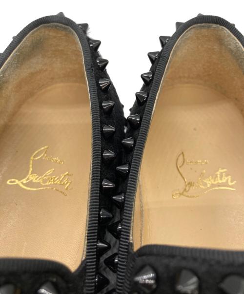 Christian Louboutin（クリスチャン・ルブタン）Christian Louboutin (クリスチャン・ルブタン) スタッズスリッポン ブラック サイズ:37の古着・服飾アイテム