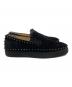 中古・古着 Christian Louboutin (クリスチャン・ルブタン) スタッズスリッポン ブラック サイズ:37：9000円
