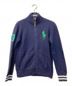 POLO RALPH LAURENポロ・ラルフローレン）の古着「ジップアップニット」｜ネイビー