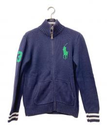 POLO RALPH LAUREN（ポロ・ラルフローレン）の古着「ジップアップニット」｜ネイビー