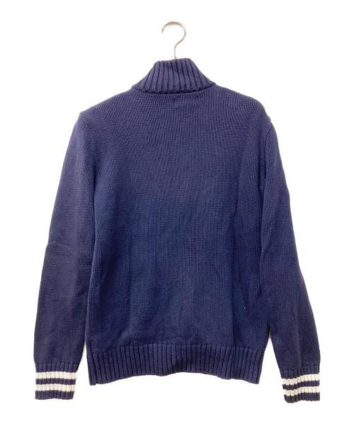 POLO RALPH LAUREN（ポロ・ラルフローレン）POLO RALPH LAUREN (ポロ・ラルフローレン) ジップアップニット ネイビー サイズ:Lの古着・服飾アイテム