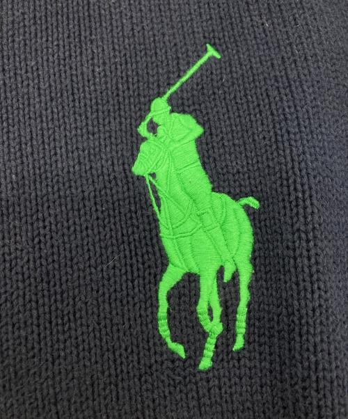 POLO RALPH LAUREN（ポロ・ラルフローレン）POLO RALPH LAUREN (ポロ・ラルフローレン) ジップアップニット ネイビー サイズ:Lの古着・服飾アイテム