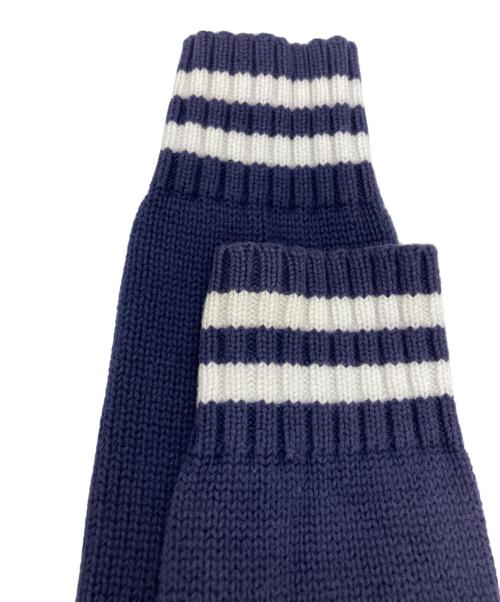 POLO RALPH LAUREN（ポロ・ラルフローレン）POLO RALPH LAUREN (ポロ・ラルフローレン) ジップアップニット ネイビー サイズ:Lの古着・服飾アイテム