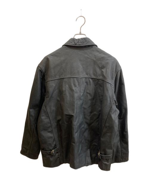 GIORGIO（ジョルジオ）GIORGIO (ジョルジオ) レザーブルゾン ブラック サイズ:SIZE Mの古着・服飾アイテム