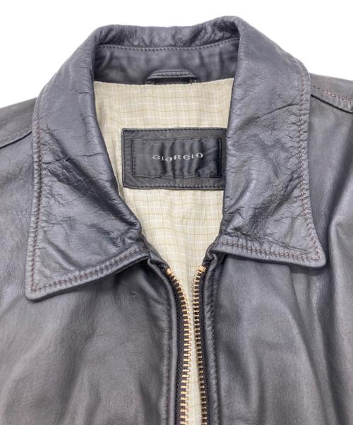 GIORGIO（ジョルジオ）GIORGIO (ジョルジオ) レザーブルゾン ブラック サイズ:SIZE Mの古着・服飾アイテム