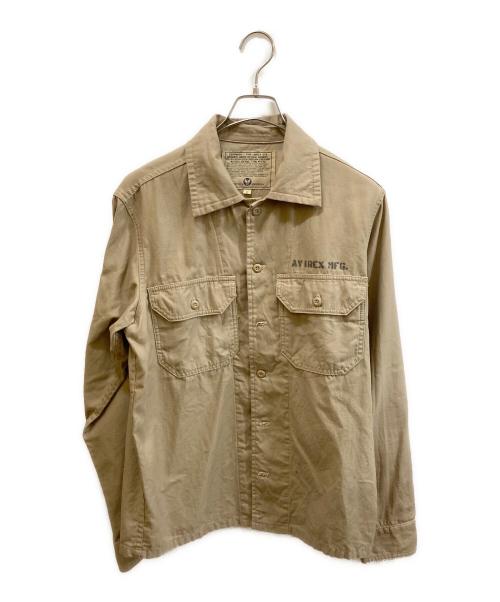 AVIREX（アヴィレックス）AVIREX (アヴィレックス) バックプリントジャケット ベージュ サイズ:SIZE Lの古着・服飾アイテム